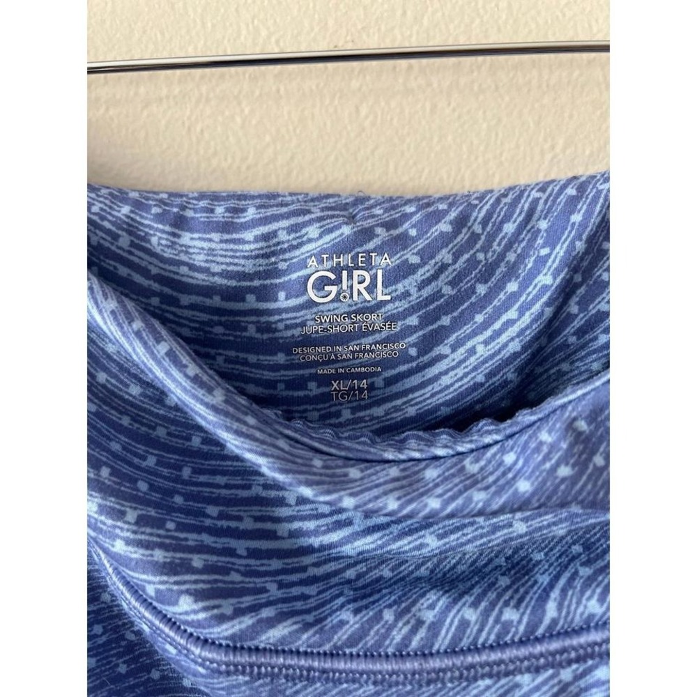 Athleta Girl Swing Skort XL Blue White - Picture 4 of 5